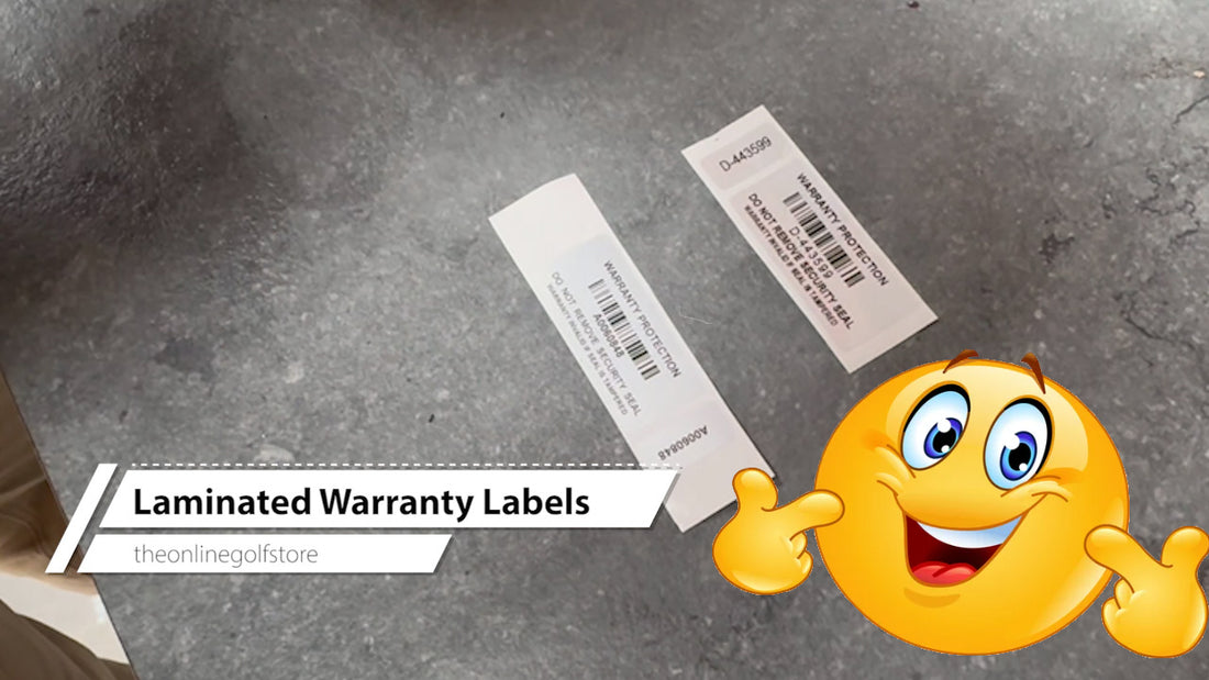 "High-Quality Laminated Warranty Labels for Golf Trolley Repairs | Durable & Professional"