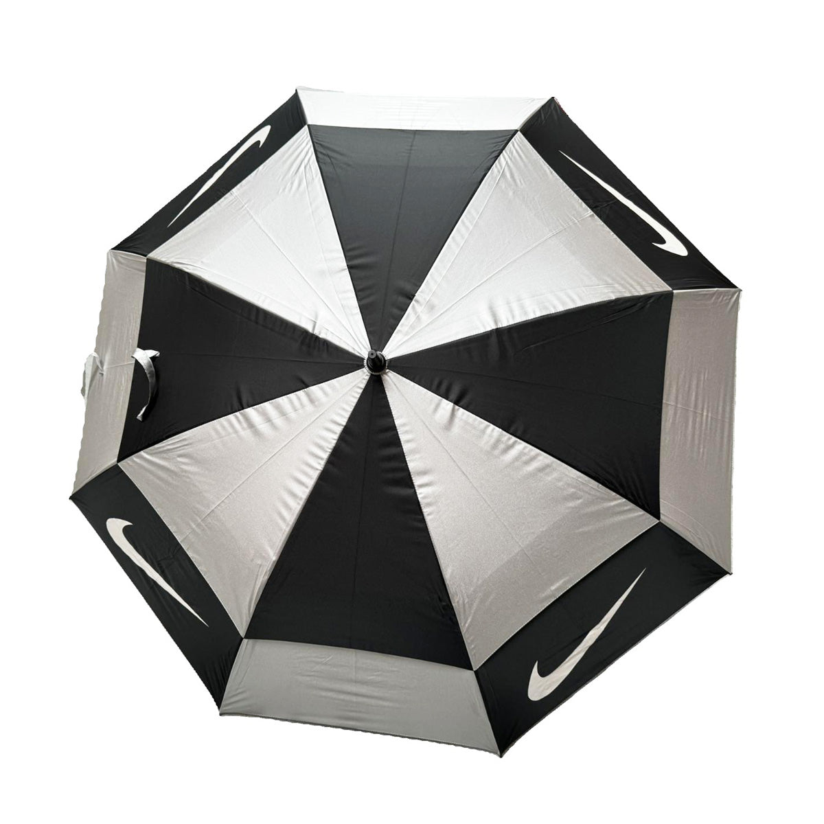 Golf Umbrella 62" Double Canopy Windproof Auto Open Large Golf Umbrella Black/White 2