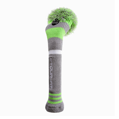 Golf Club Headcover | Tour Fit Double Layer Pom Pom Premium Knitted Golf Head Cover | Driver, Fairway, Rescue | Set of 3 or 4