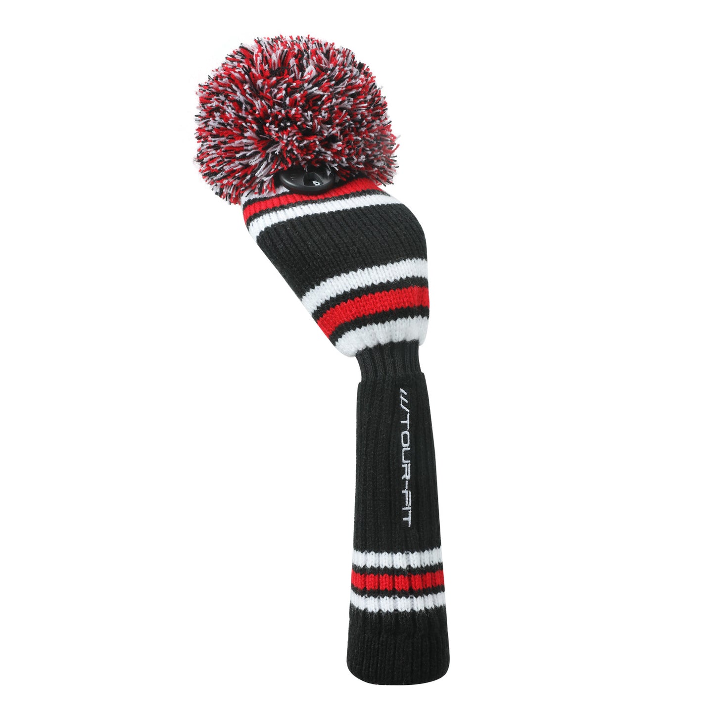 Golf Club Headcover | Tour Fit Double Layer Pom Pom Premium Knitted Golf Head Cover | Driver, Fairway, Rescue | Set of 3 or 4