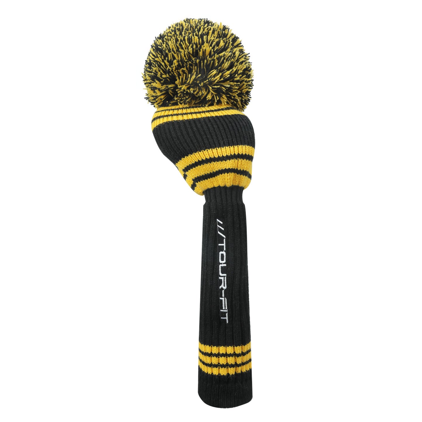 Golf Club Headcover | Tour Fit Double Layer Pom Pom Premium Knitted Golf Head Cover | Driver, Fairway, Rescue | Set of 3 or 4