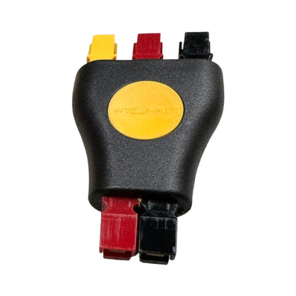 PowaKaddy Plug N Play Adapter Black Red Yellow 3 Way Anderson Plug Golf Battery Connector Cable